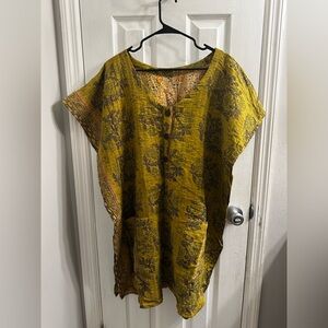 Reversible Floral Kantha Tunic